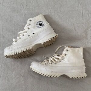 Converse Women's Off-White Platform Sneakers
